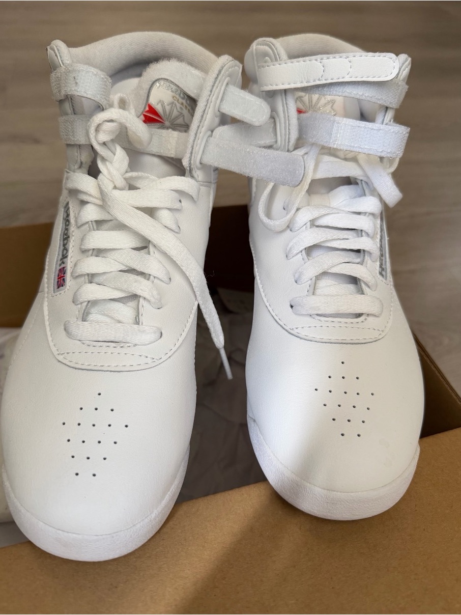 Reebok Freestyle Hi White High Top Sneakers Like New